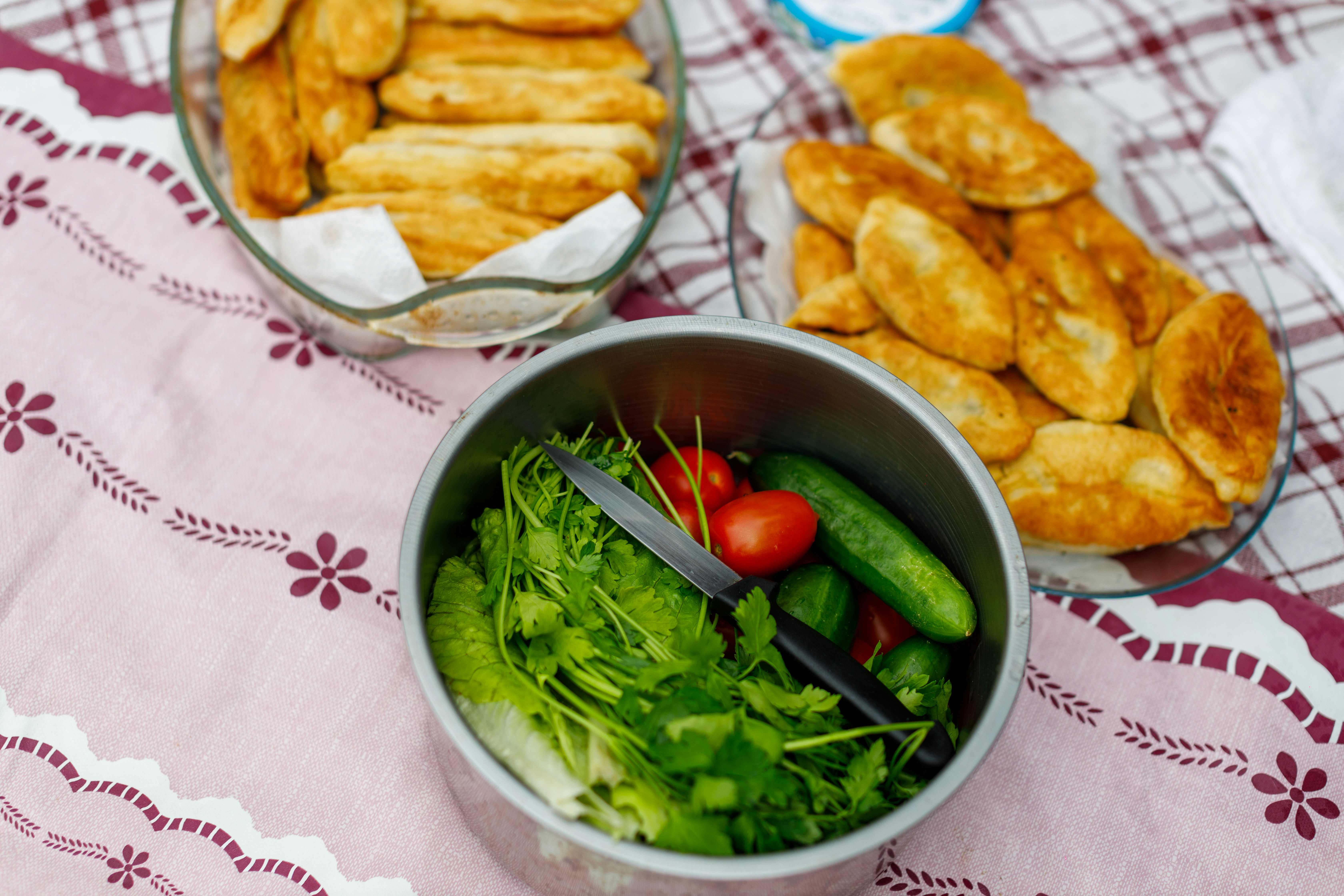 Home-made food packed for soldiers